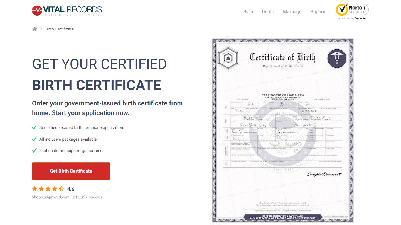 Official Birth Certificate | Request Your Birth Records Copy
